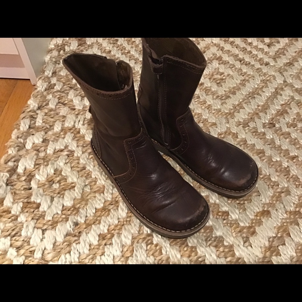 European leather girls’ boots EU33